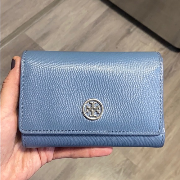 Tory Burch Handbags - Tory Burch Blue/Gray Wallet